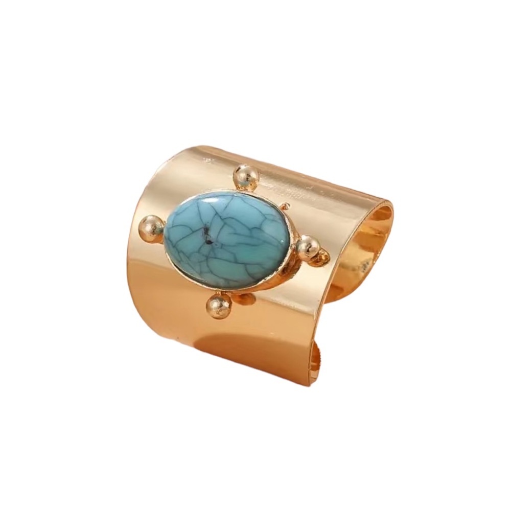 18K Gold Plated Boho Style Turquoise Ring